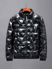 Blouson D'Aviateur Duvet Sport Sintetique Mode Homme Doux Noir Court GU013