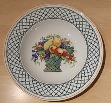Grand Plat de Service Creux Rond Villeroy et Boch décor Basket