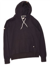 SUPERDRY Mens Hoodie Jumper 2XL Navy Blue Cotton BR06