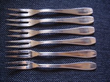 ARGENTERIE 6 FOURCHETTES A ESCARGOTS MAISON SFAM POINCONS JAMAIS SERVIES 