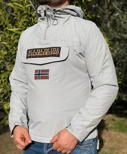 Napapijri Skidoo Taped Seams Bomber Jacket Windbreaker Hooded SkyBl Size M