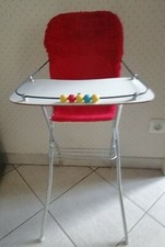 Ancienne Chaise Haute Pliante de Poupée Jouet Années 70