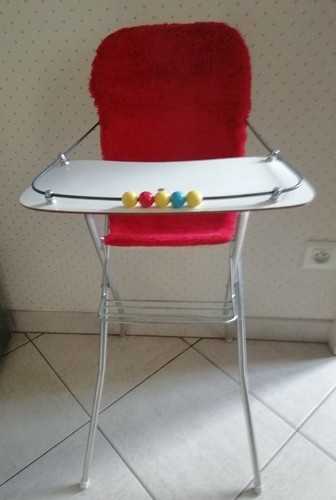 Ancienne chaise haute pliante - chaise,