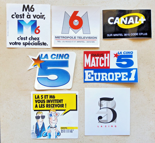 Lot autocollants cinq - autocollants, m6