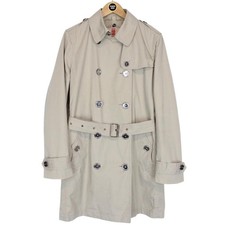 Burberry Brit Beige Nova Check Double Breasted Belted Trench Coat