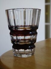 VAL ST LAMBERT 1 ANTIQUE GLASS APERITIF CRYSTAL CUT RED MUSCADET