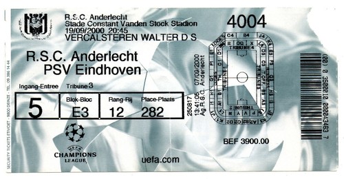 Ticket rsc anderlecht - ec,