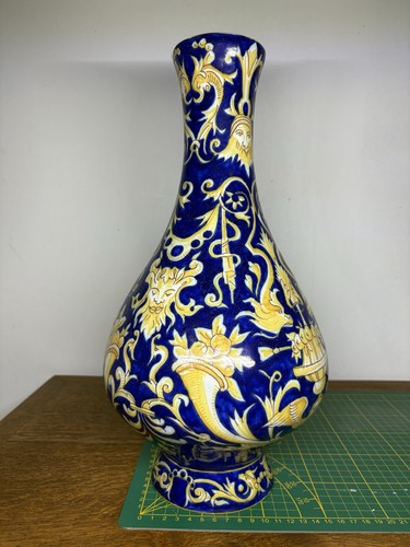 Grand vase rouen - -, faïence