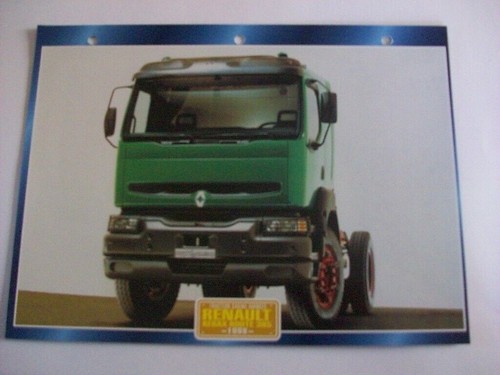 Carte fiche camion tracteur - camion,