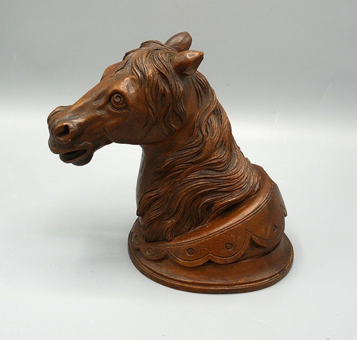 Tête cheval bois - de, en
