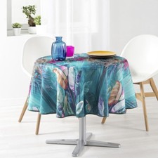 Nappe ronde motif feuille