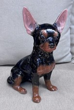 VTG Life Size Chihuahua dog porcelain ceramic statue 13”