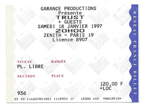 Rare ticket billet de - rare,