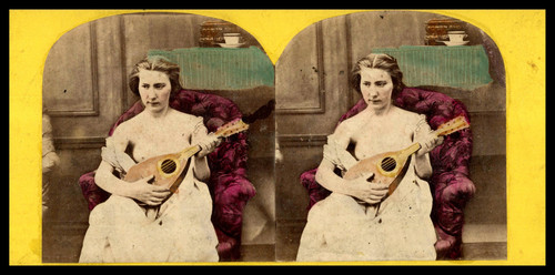 Femme nue jouant - femme, la