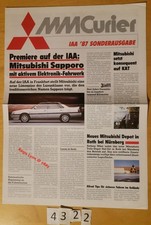 MITSUBISHI MMCURIER IAA'87 SAPPORO STARION CANTER RALLI ART L300 Allemand 4pages
