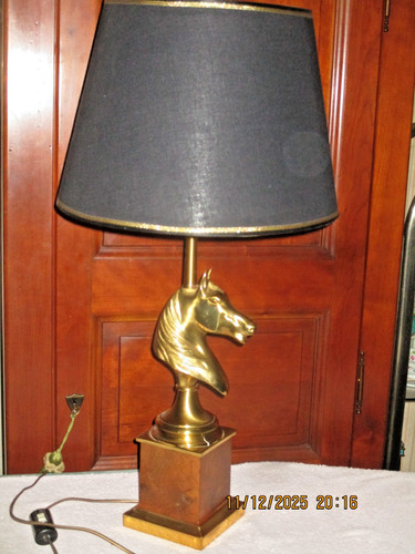 Lampe tête cheval metal - lampe,