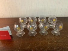 7 Napoleon Gold Baccarat Crystal Cognac Glasses H: 8.5cm (Price Per Piece)