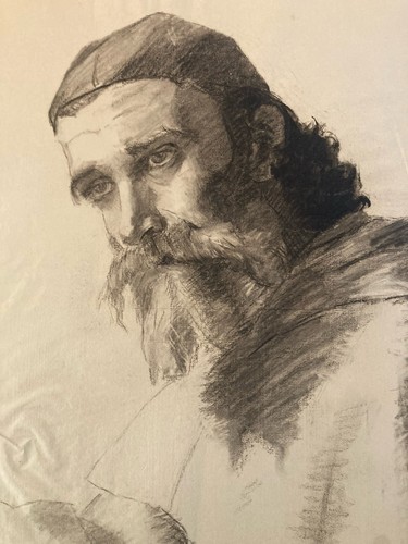Dessin crayon portrait barbe - dessin,