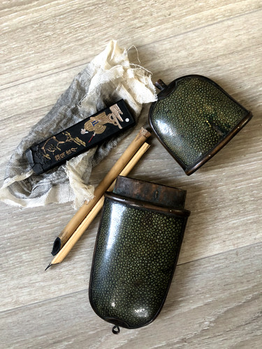 Ancien etui galuchat - etui, et