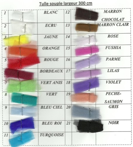 Tulle souple coloris - tulle, au