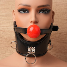 Boule Gag Rouge Bouche Collier