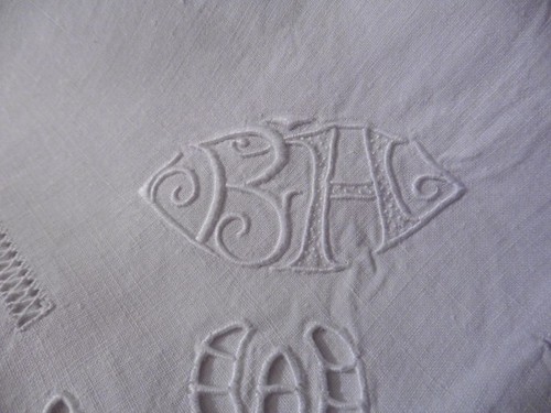 Ancienne nappe pur lin - nappe,