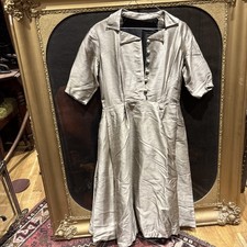 beautiful antique thick woven button dress