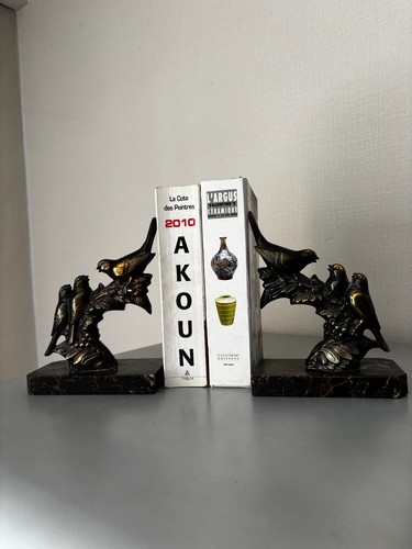 Paire serre livres oiseaux - serre-livres,
