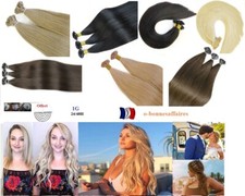 50 100 150 EXTENSIONS KÉRATINE POSE A CHAUD 100% NATURELS REMY 49-60-66 cm 1 G