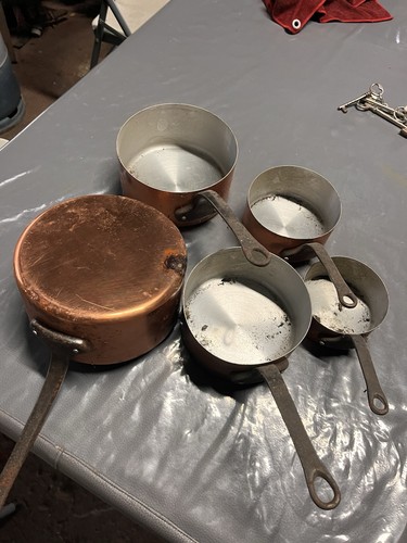 Lot casseroles cuivre - lot,