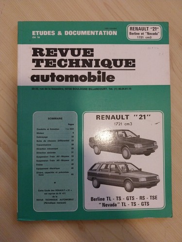 Revue technique renault 7 - technique, 21