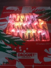 Guirlande lumineuse  électrique ,🎅dans sa boite ,50lampes multicolores, vintage