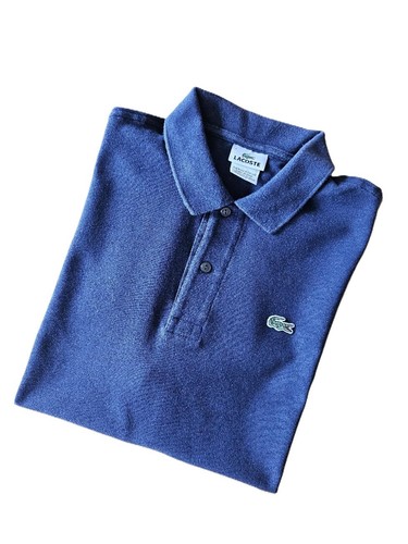 Polo lacoste bleu manches - bleu, xl