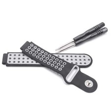 Bracelet pour Garmin Forerunner 630 735 220 230 235 620 noir / gris