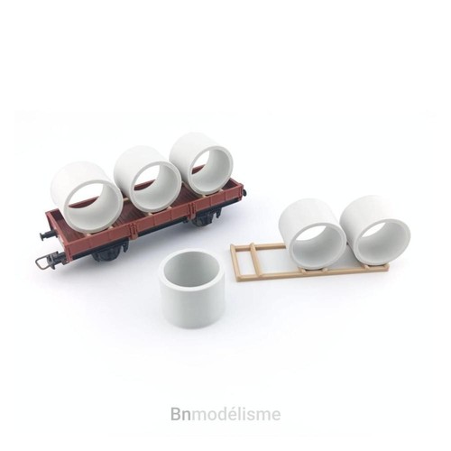 Lot tuyaux béton - lot, 1/87