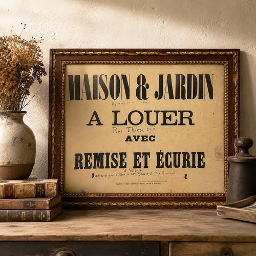 Affiche ancienne encadrée - , «