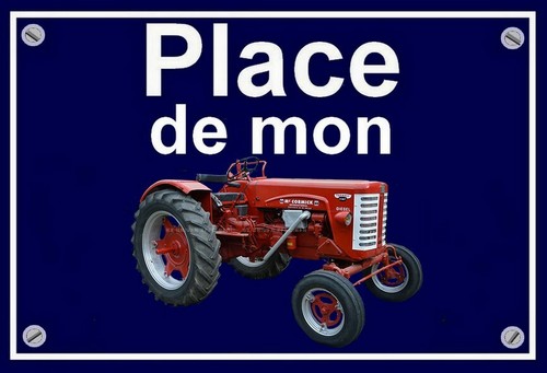Plaque place mon tracteur - plaque,