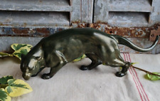 ANCIEN BRONZE STATUE PANTHERE