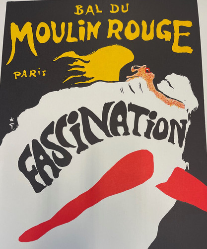 Rare grande affiche bal moulin - bal,
