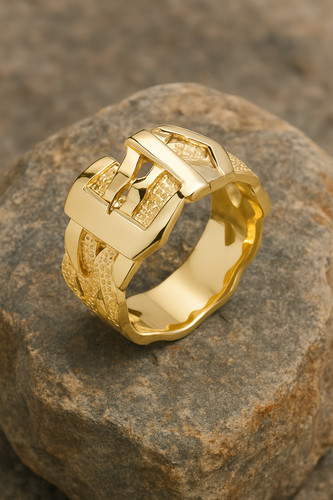 Bague homme grosse boucle - , en