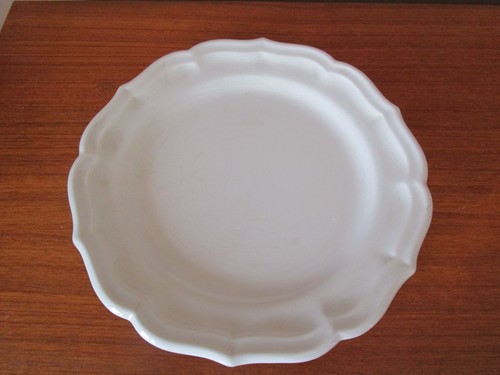 Plat rond blanc bords - plat,