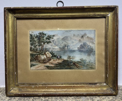Aquarelle xixe école - aquarelle,