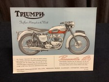 Superbe Fascicule 1958 Moto TRIUMPH Motorcycle BONNEVILLE 120
