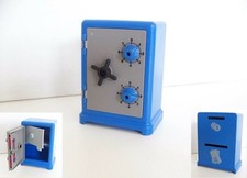 Playmobil police - blue safe with jumpsuit & piggy bank slot