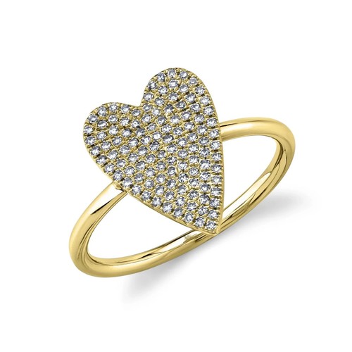 14k jaune diamant coeur - 14k,