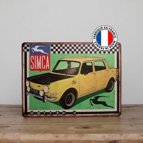 Plaque métal simca 1000 - plaque,