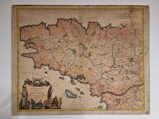 Reproduction carte ancienne - Gouvernement De Bretagne 1751