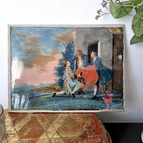 Tableau xviiiè fixé sous - xviiiè,