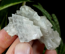 Cristaux Baryte bleutée 6x4cm minéral collection pierre lithothérapie barytine