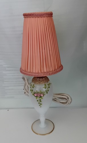 Lampe opaline blanche - opaline,